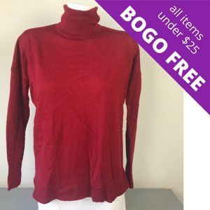 J. Crew Red Turtleneck Sweater
